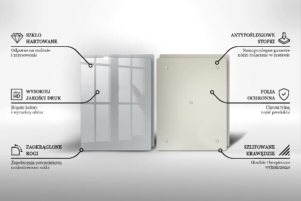 Skleněná deska za sporák Šedá barva