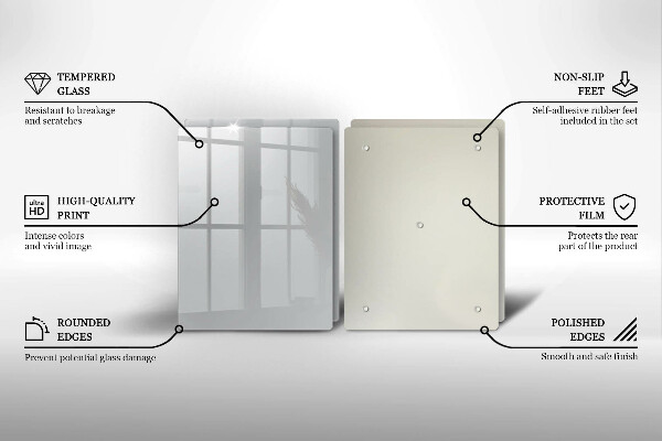 Skleněná deska za sporák Šedá barva