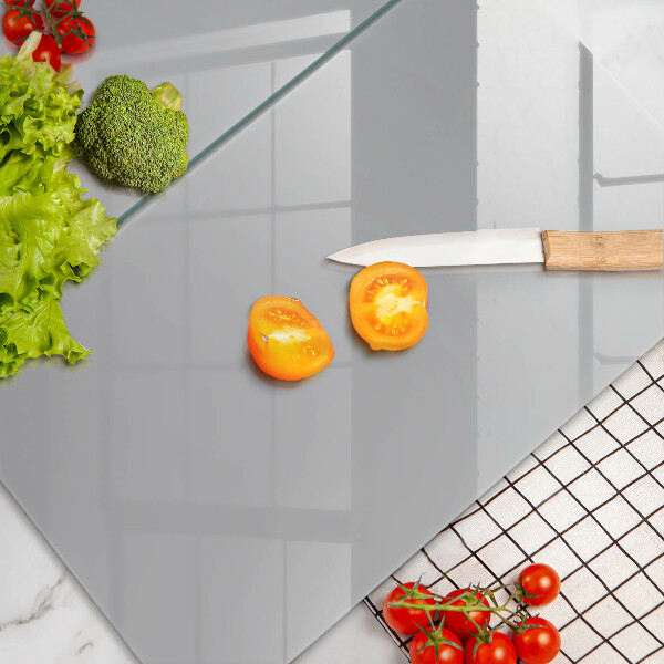 Skleněná deska za sporák Šedá barva