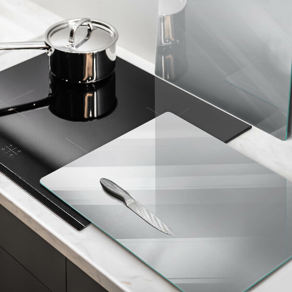 Skleněná deska za sporák Šedá barva