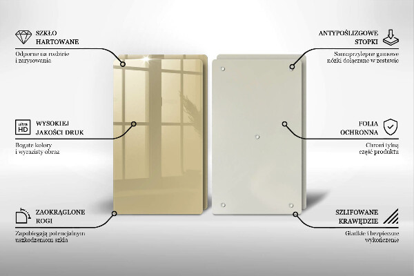 Skleněná deska za sporák Barva béžová