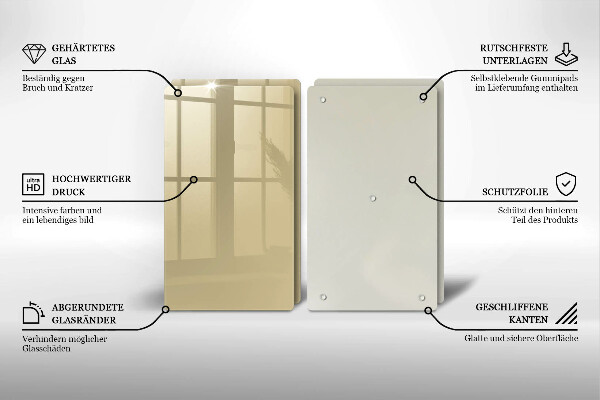 Skleněná deska za sporák Barva béžová