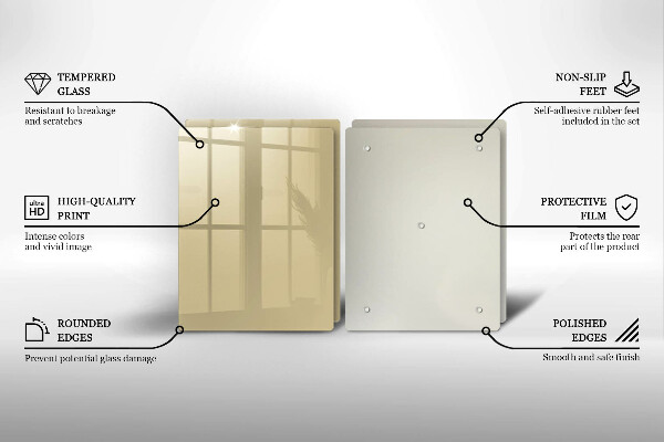 Skleněná deska za sporák Barva béžová