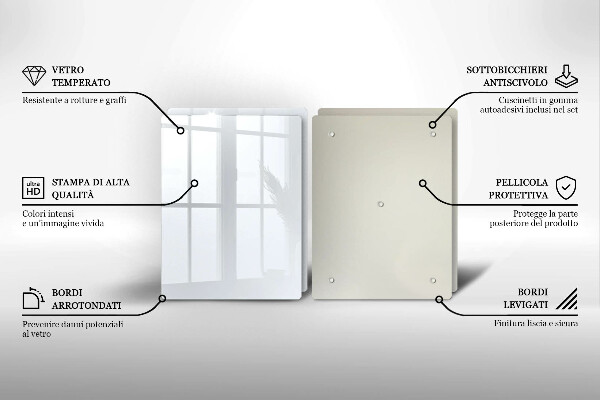 Skleněná deska za sporák Bílá barva