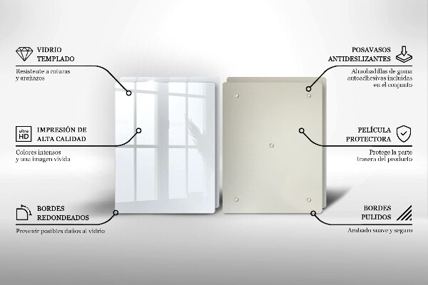 Skleněná deska za sporák Bílá barva