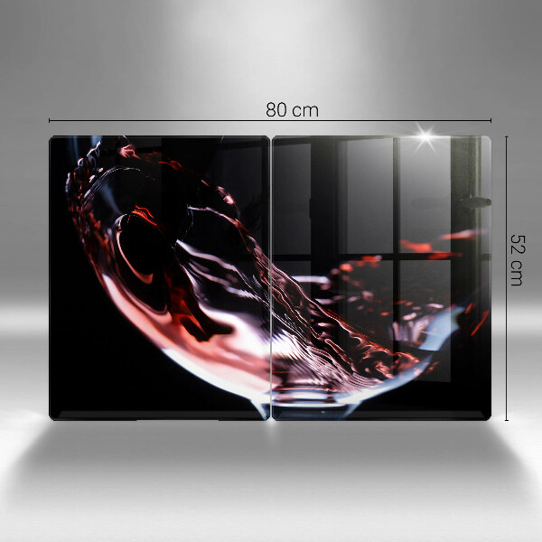 Skleněná deska za sporák Sklenka červeného vína