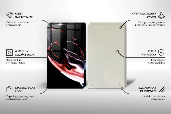 Skleněná deska za sporák Sklenka červeného vína