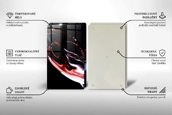 Skleněná deska za sporák Sklenka červeného vína