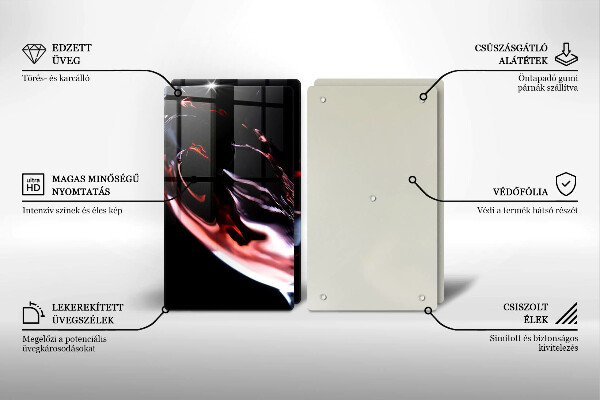 Skleněná deska za sporák Sklenka červeného vína