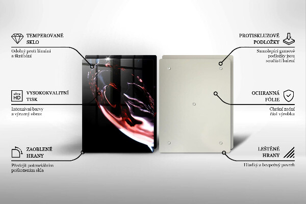 Skleněná deska za sporák Sklenka červeného vína