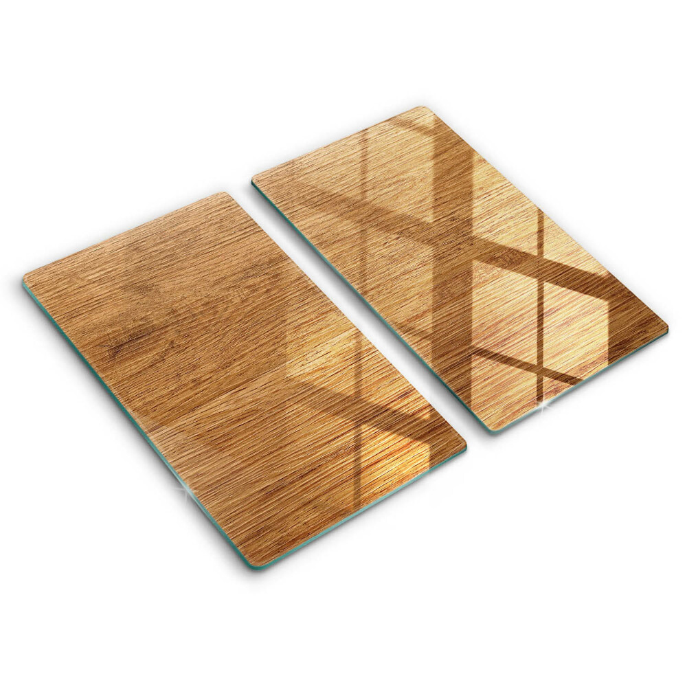 Skleněná deska za sporák Textura dřevěné desky