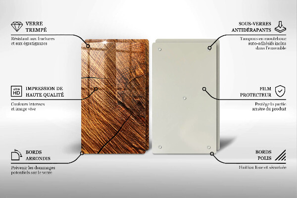 Skleněná deska za sporák Dřevěná konstrukce