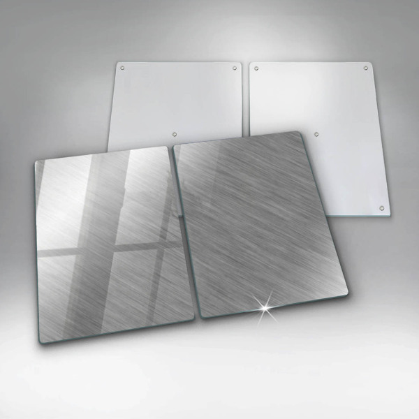 Skleněná deska za sporák Kovové textury pozadí