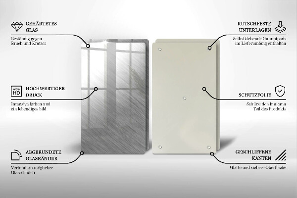 Skleněná deska za sporák Kovové textury pozadí