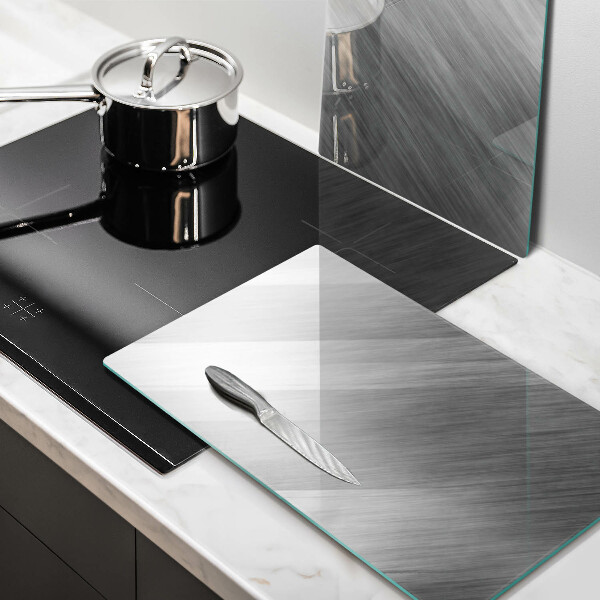 Skleněná deska za sporák Kovové textury pozadí