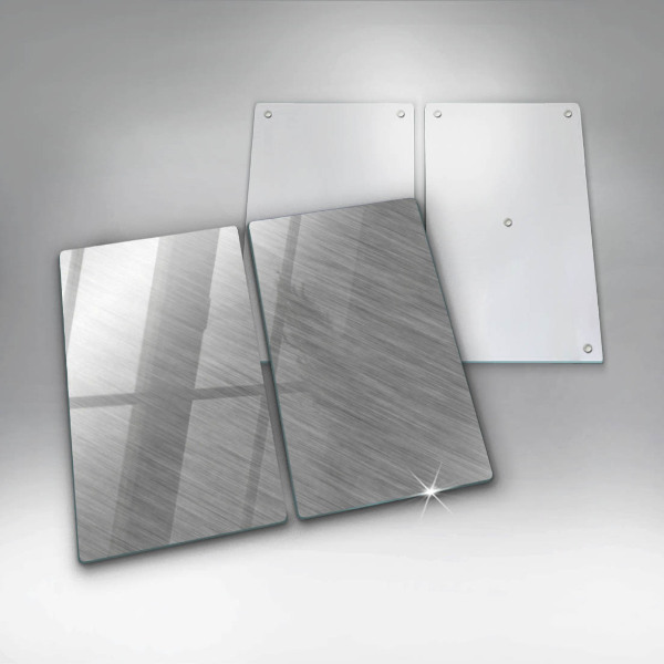 Skleněná deska za sporák Kovové textury pozadí