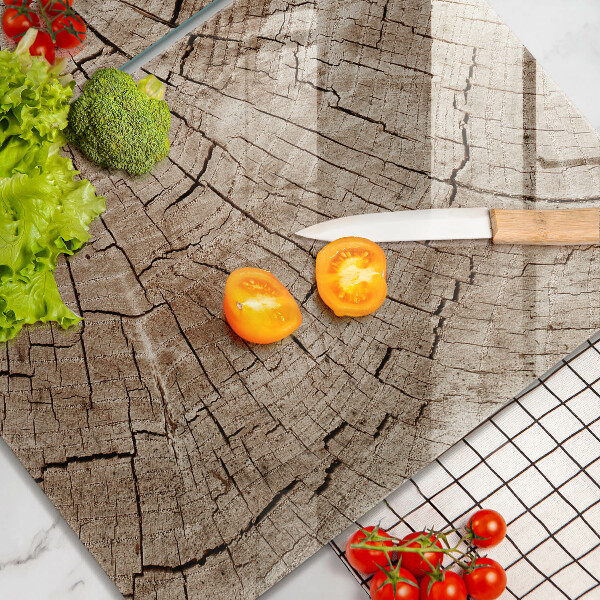 Skleněná deska za sporák Průřez stromem