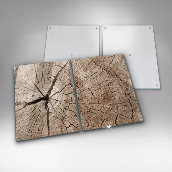 Skleněná deska za sporák Průřez stromem