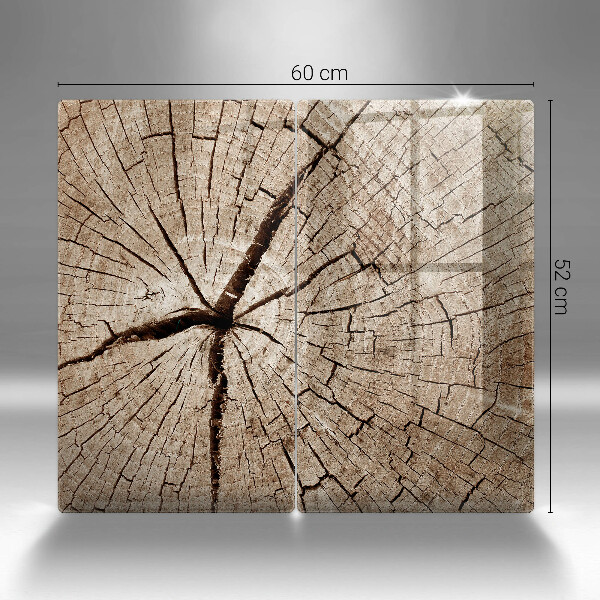 Skleněná deska za sporák Průřez stromem