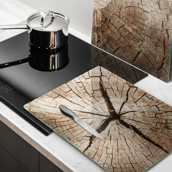 Skleněná deska za sporák Průřez stromem