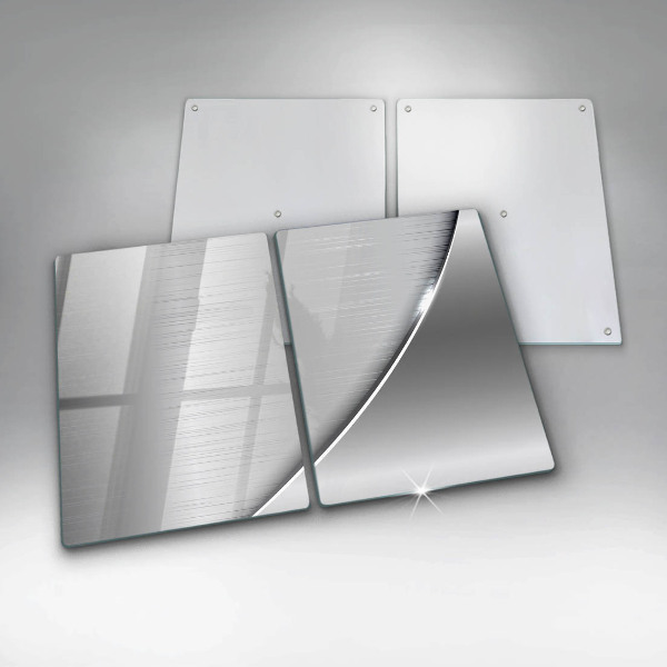 Skleněná deska za sporák Kovové tvary