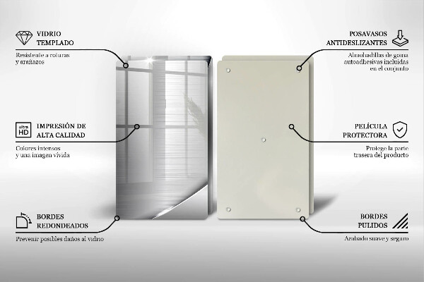 Skleněná deska za sporák Kovové tvary