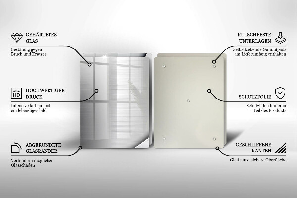 Skleněná deska za sporák Kovové tvary