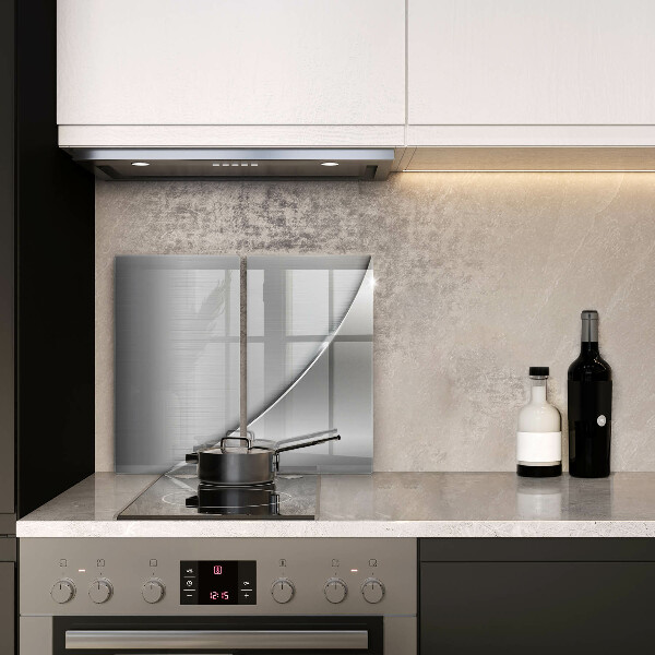 Skleněná deska za sporák Kovové tvary