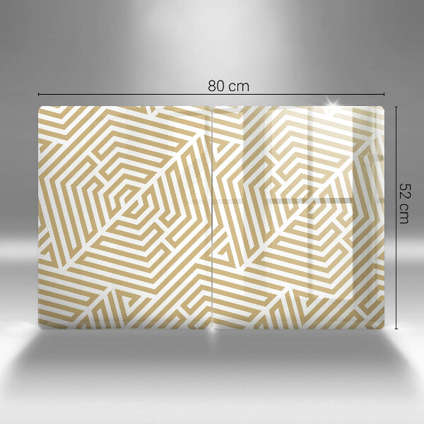 Skleněná deska za sporák Geometrické čáry