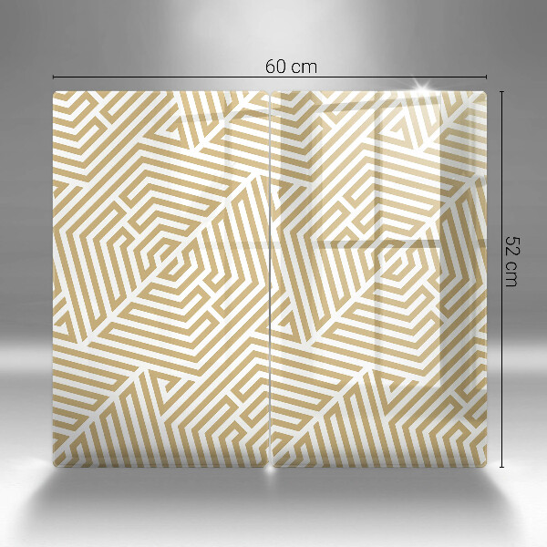 Skleněná deska za sporák Geometrické čáry