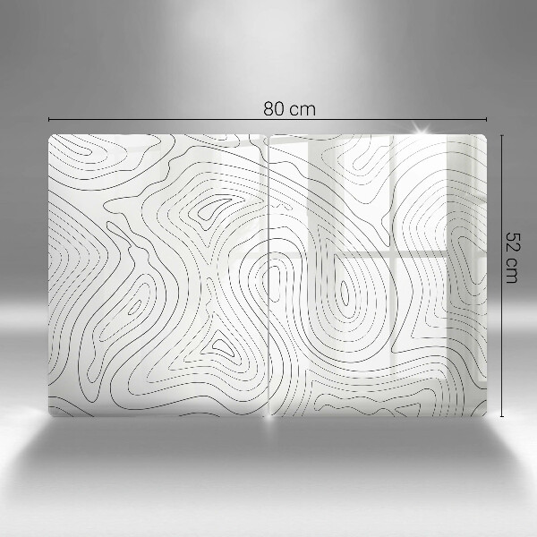 Skleněná deska za sporák Abstraktní tvary