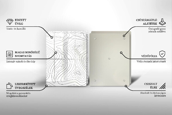 Skleněná deska za sporák Abstraktní tvary