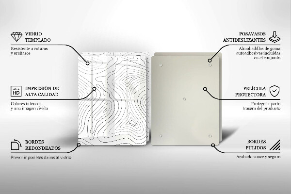 Skleněná deska za sporák Abstraktní tvary