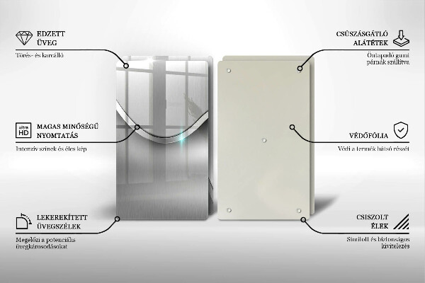 Sklo za varnou desku Kovová abstrakce