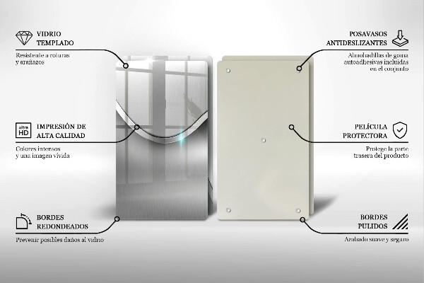 Sklo za varnou desku Kovová abstrakce