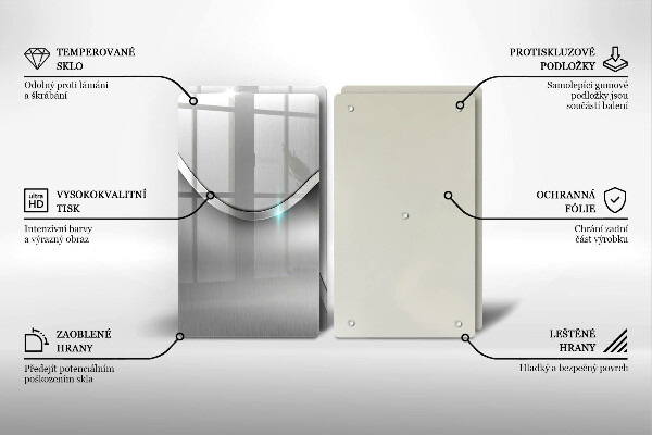 Sklo za varnou desku Kovová abstrakce