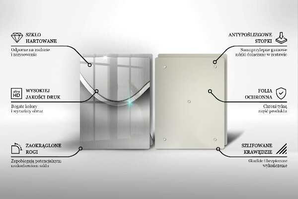 Sklo za varnou desku Kovová abstrakce
