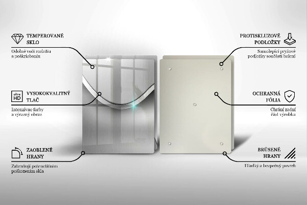 Sklo za varnou desku Kovová abstrakce