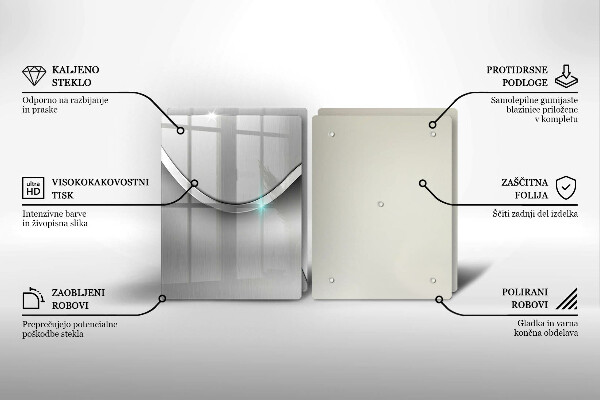 Sklo za varnou desku Kovová abstrakce
