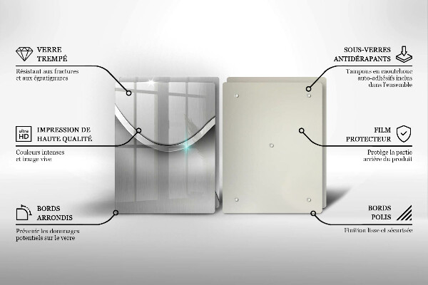 Sklo za varnou desku Kovová abstrakce