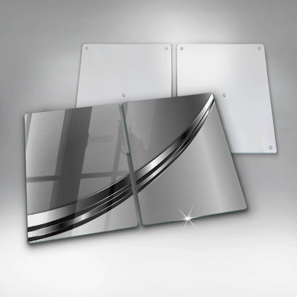 Sklo za varnou desku Kovová abstrakce