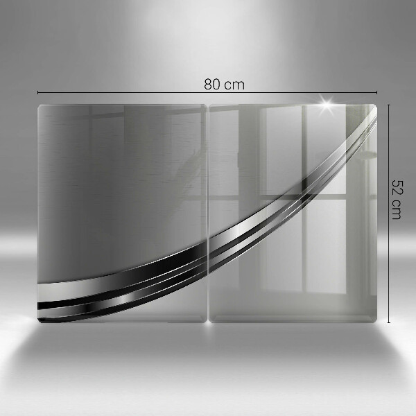 Sklo za varnou desku Kovová abstrakce
