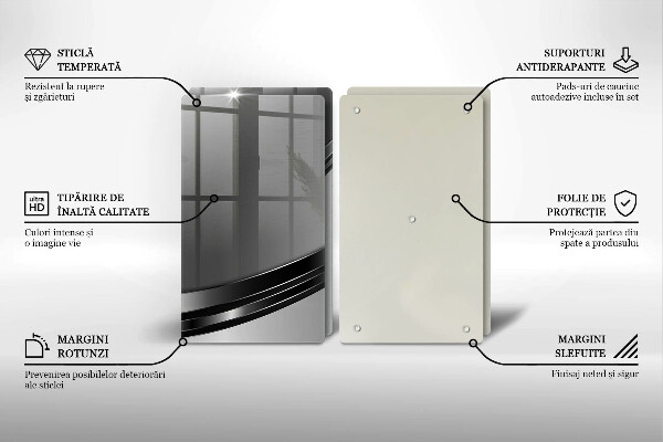 Sklo za varnou desku Kovová abstrakce