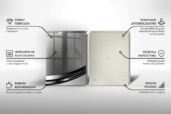 Sklo za varnou desku Kovová abstrakce