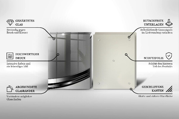 Sklo za varnou desku Kovová abstrakce