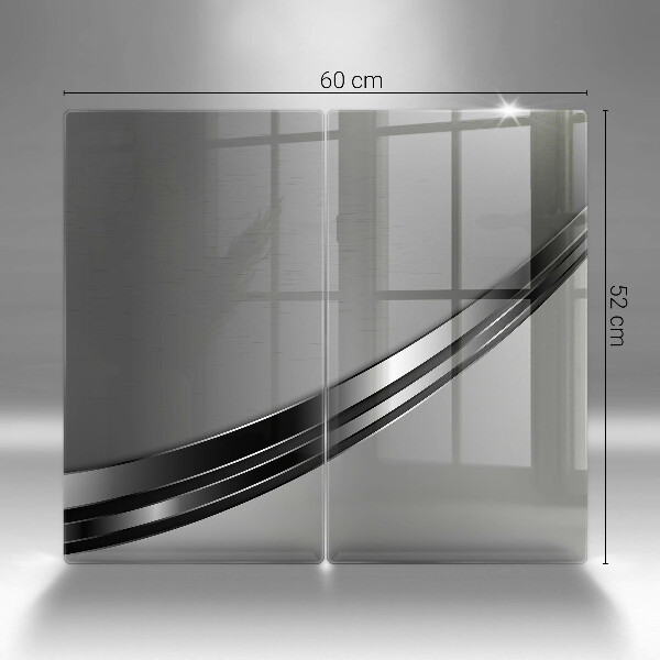 Sklo za varnou desku Kovová abstrakce