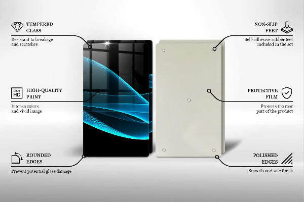 Sklo za varnou desku Modrá abstrakce