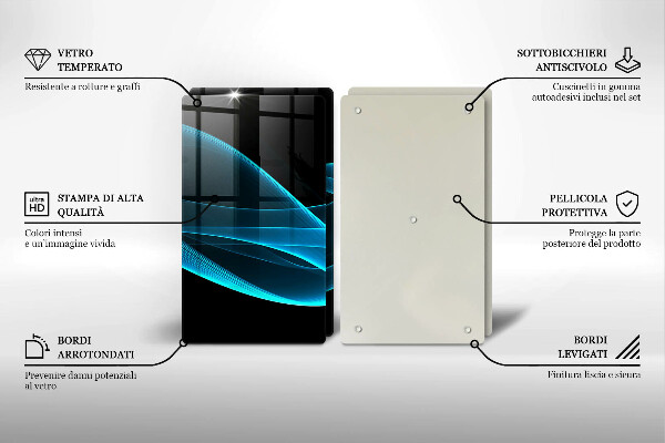 Sklo za varnou desku Modrá abstrakce