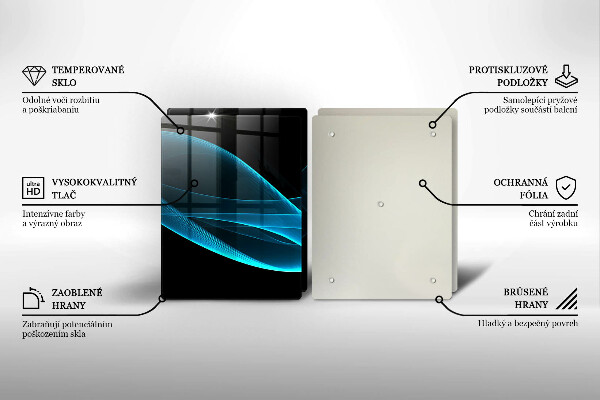 Sklo za varnou desku Modrá abstrakce