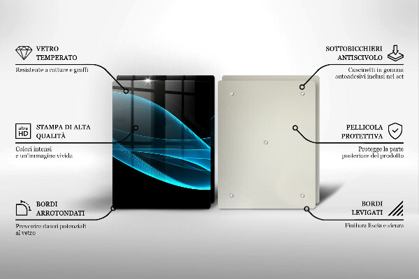 Sklo za varnou desku Modrá abstrakce